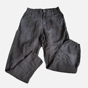 ZARA Linen Blend Pants in Charcoal Size Medium